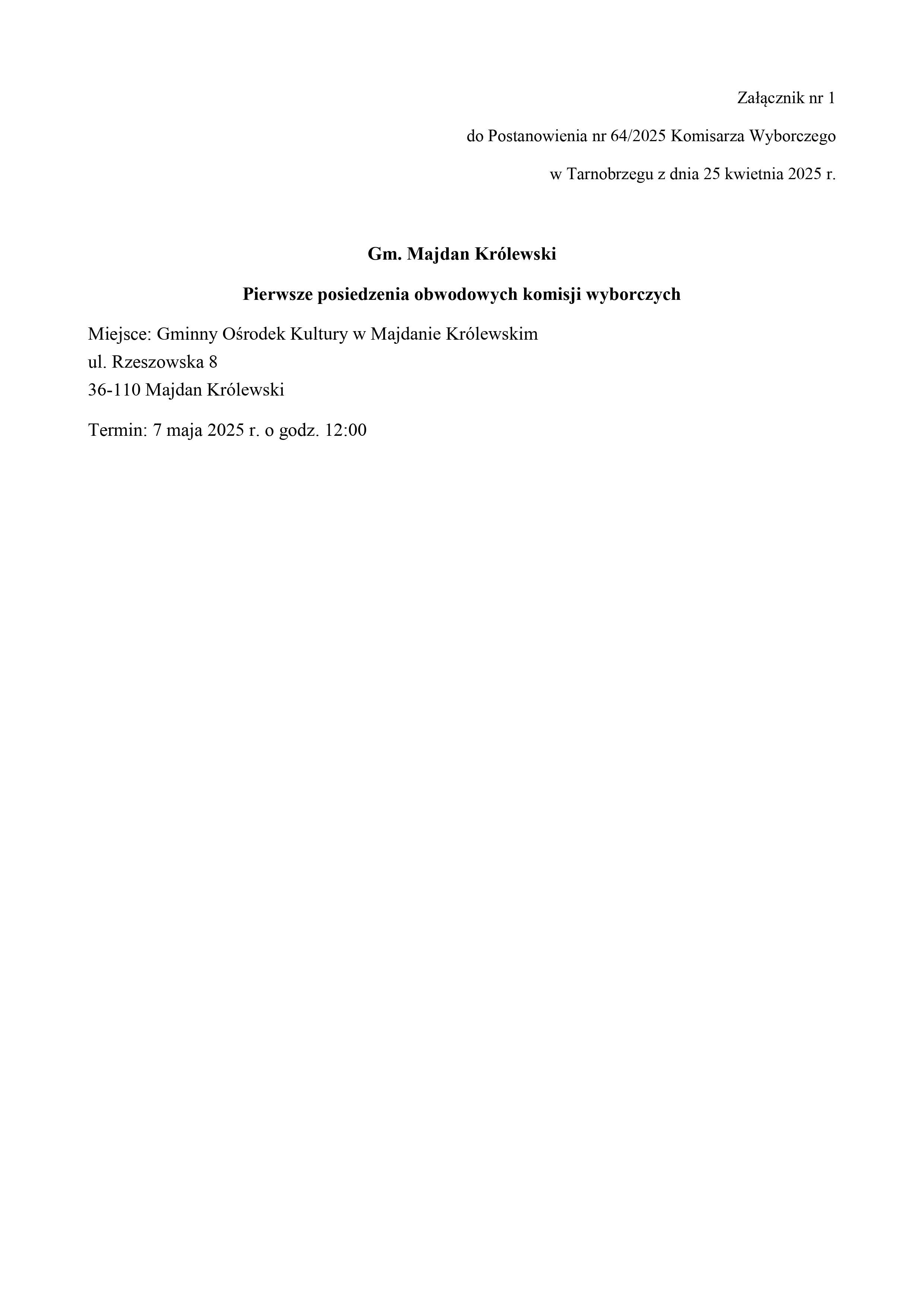 Postanowienie_Nr_64_2025_zwołanie_I_posiedzeń_OKW_Majdan Królewski_sig_page-0002.jpg