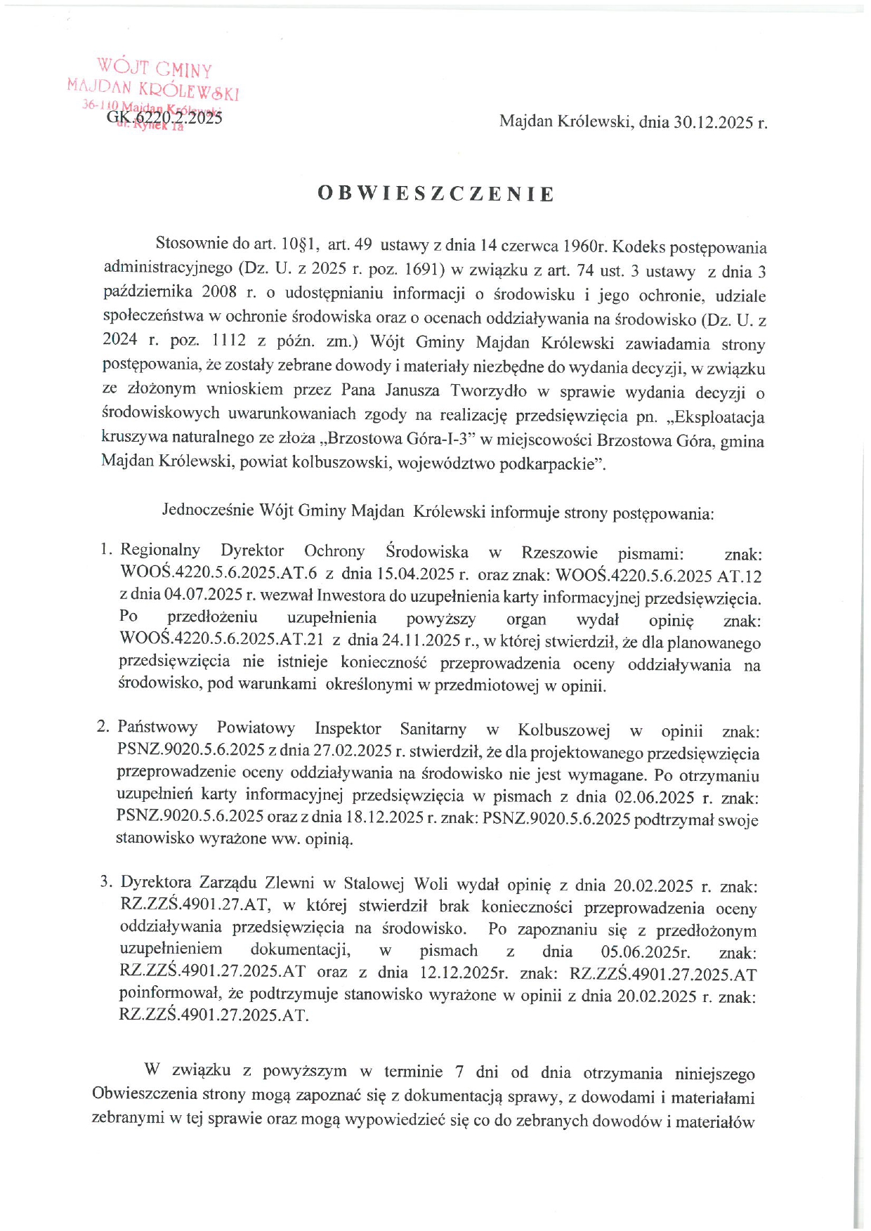 Obwieszczenie z 30.12.2025 r. znak GK.6220.2.2025_page-0001.jpg